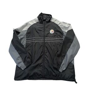 NFL Pittsburgh Steelers Reebok Team Apparel Windbreaker Jacket Mens L